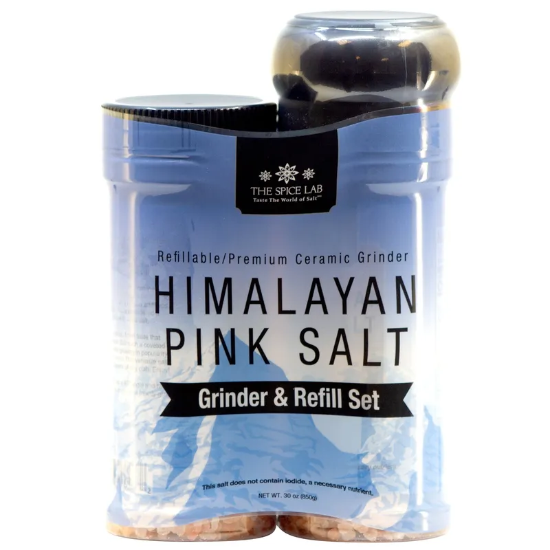 Himalayan Pink Salt Grinder & Refill Set